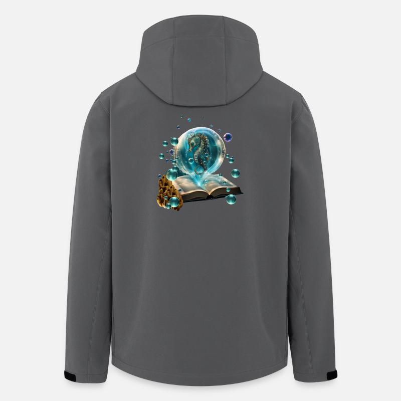 Un hippocampe mignon - Veste softshell homme en polyester recyclé Stanley/Stella - charbon