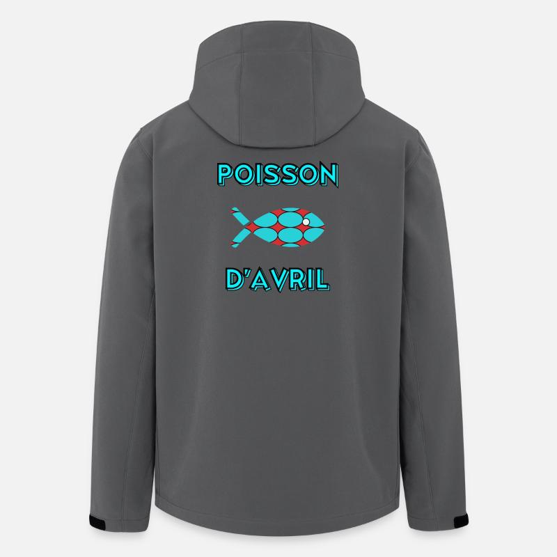 POISSON D'AVRIL - Veste softshell homme en polyester recyclé Stanley/Stella - charbon
