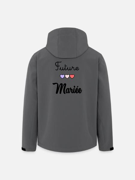 FUTURE MARIEE. EVJF - Veste softshell homme en polyester recyclé Stanley/Stella - charbon