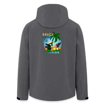 BEACH CLUB Florida - Recycelte Männer Softshell-Jacke von Stanley/Stella - Anthrazit - Hinten - AI Model Male 185 light (185cm)
