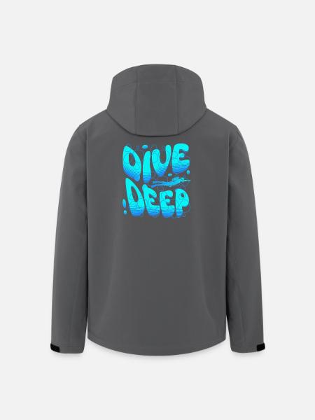 Dive Deep Tauche ein in die Unterwasserwelt - Recycelte Männer Softshell-Jacke von Stanley/Stella - Anthrazit
