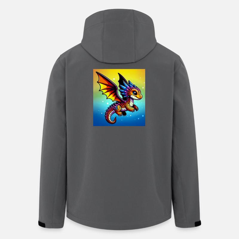 Drache - Recycelte Männer Softshell-Jacke von Stanley/Stella - Anthrazit