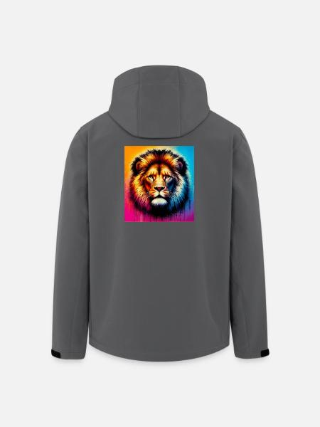 Löwe - Recycelte Männer Softshell-Jacke von Stanley/Stella - Anthrazit