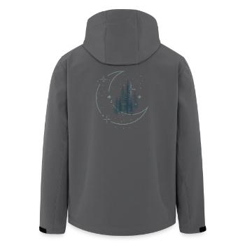 Night sky over the forest - Men’s Recycled Softshell Jacket by Stanley/Stella - anthracite - Back - AI Model Male 185 light (185cm)