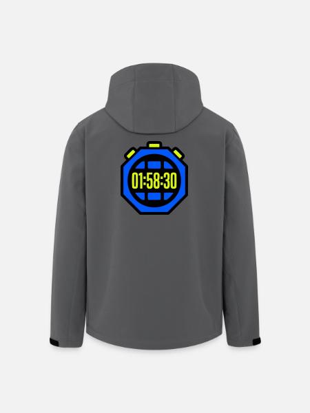 Stopwatch Best Time Half Marathon - Men’s Recycled Softshell Jacket by Stanley/Stella - anthracite