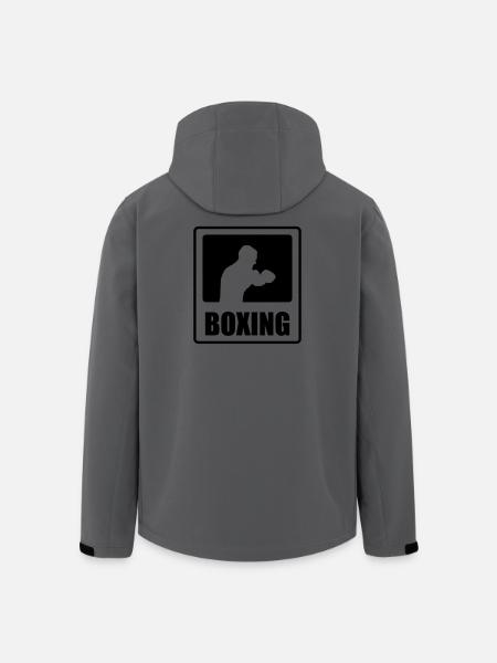 Boxing - Veste softshell homme en polyester recyclé Stanley/Stella - charbon