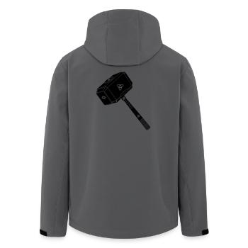 Hammer von Thor Thor s mit Wikingersymbolen - Recycelte Männer Softshell-Jacke von Stanley/Stella - Anthrazit - Hinten - AI Model Male 185 light (185cm)