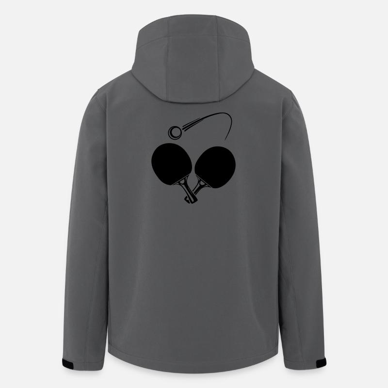 Zwei Tischtennisschläger und Ball - Recycelte Männer Softshell-Jacke von Stanley/Stella - Anthrazit