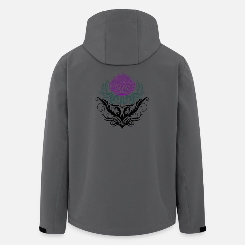 Distel lila Thistle - Recycelte Männer Softshell-Jacke von Stanley/Stella - Anthrazit