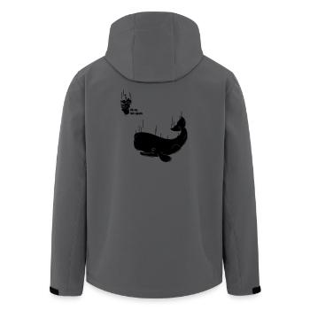 Petunia & Whale - Recycelte Männer Softshell-Jacke von Stanley/Stella - Anthrazit - Hinten - AI Model Male 185 light (185cm)