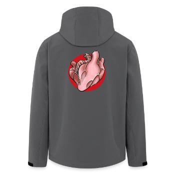 Herz Heart - Recycelte Männer Softshell-Jacke von Stanley/Stella - Anthrazit - Hinten - AI Model Male 185 light (185cm)