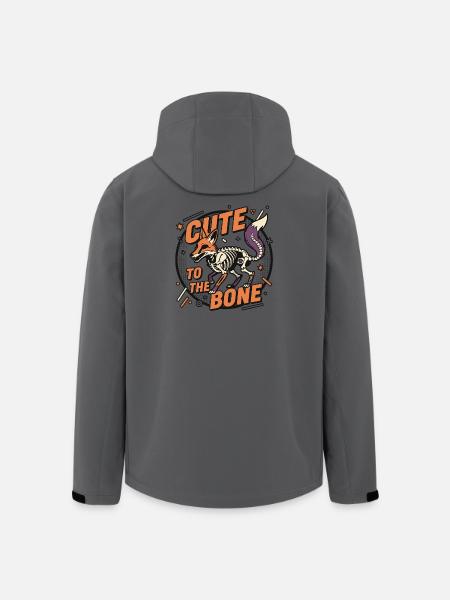 Skeleton Fox: Cute to the Bone - Men’s Recycled Softshell Jacket by Stanley/Stella - anthracite