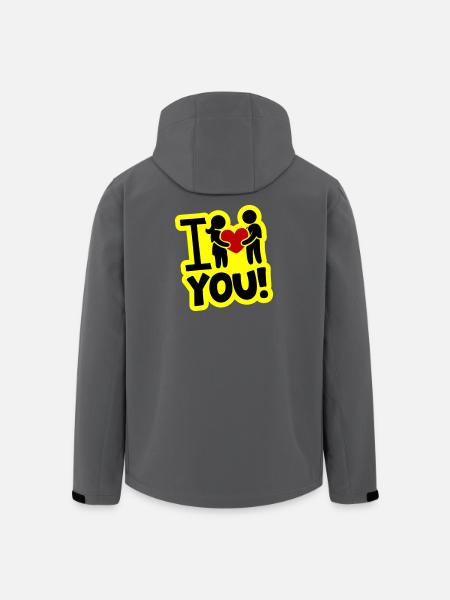 I love you proof of love - Men’s Recycled Softshell Jacket by Stanley/Stella - anthracite