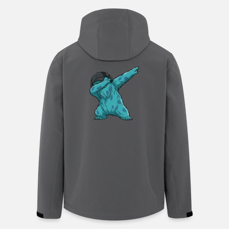 Danse de la danse fluffo du monstre Fluffonster - Veste softshell homme en polyester recyclé Stanley/Stella - charbon