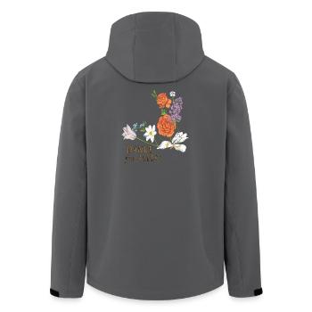 Blumenstrauß Danke - Recycelte Männer Softshell-Jacke von Stanley/Stella - Anthrazit - Hinten - AI Model Male 185 light (185cm)
