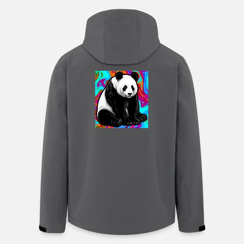 Panda - Recycelte Männer Softshell-Jacke von Stanley/Stella - Anthrazit