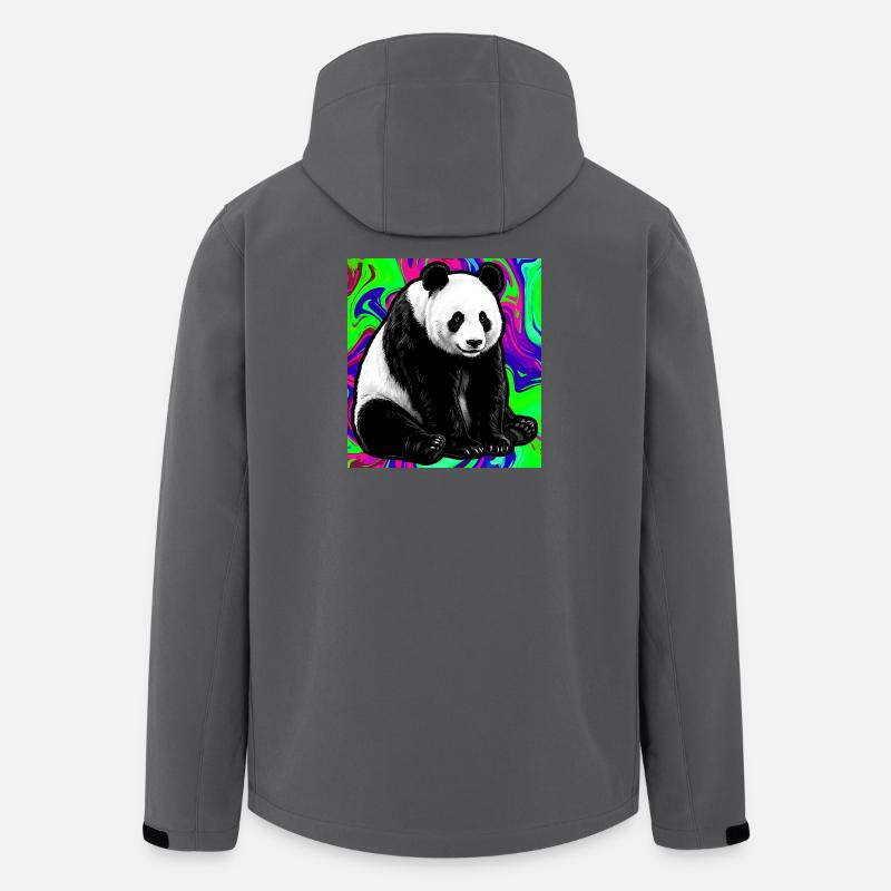 Panda - Recycelte Männer Softshell-Jacke von Stanley/Stella - Anthrazit