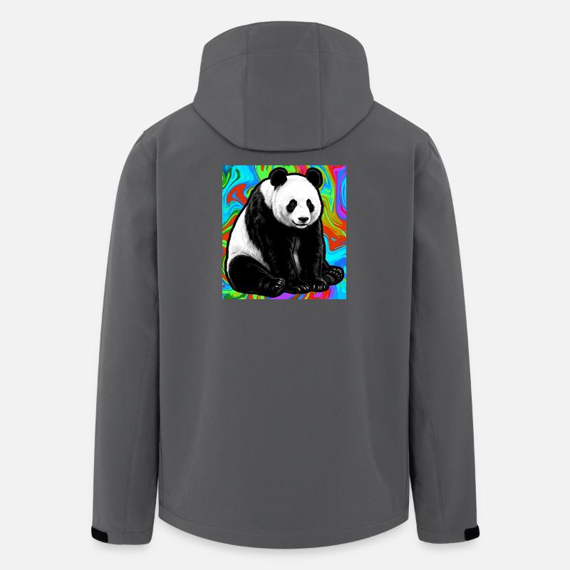 Panda - Recycelte Männer Softshell-Jacke von Stanley/Stella - Anthrazit