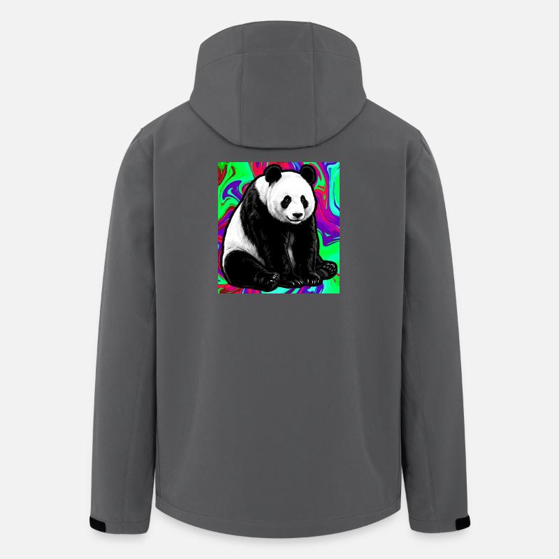 Panda - Recycelte Männer Softshell-Jacke von Stanley/Stella - Anthrazit