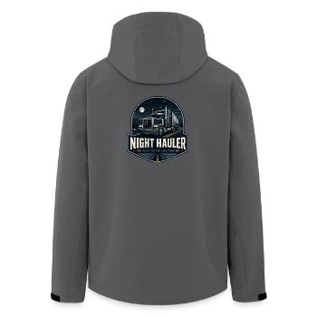 NIGHT HAULER Fernfahrer Nachtfahrt - Recycelte Männer Softshell-Jacke von Stanley/Stella - Anthrazit - Hinten - AI Model Male 185 light (185cm)
