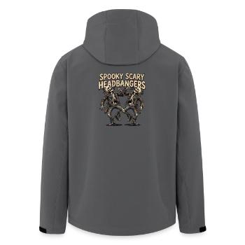 Heavy Metal Headbanger Skeleton - Men’s Recycled Softshell Jacket by Stanley/Stella - anthracite - Back - AI Model Male 185 light (185cm)