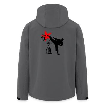 Karaté Kick Yokogeri - Veste softshell homme en polyester recyclé Stanley/Stella - charbon - Dos - AI Model Male 185 light (185cm)