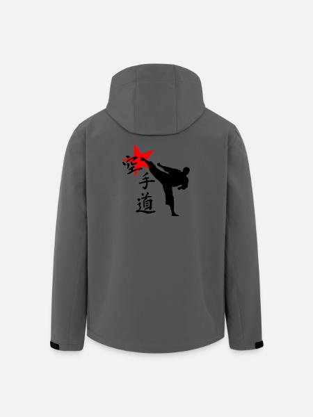 Karaté Kick Yokogeri - Veste softshell homme en polyester recyclé Stanley/Stella - charbon