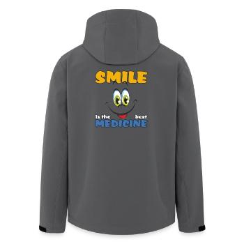 Le sourire est le meilleur médicament - Veste softshell homme en polyester recyclé Stanley/Stella - charbon - Dos - AI Model Male 185 light (185cm)