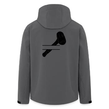 Hammermonogramm zum Abbruch - Recycelte Männer Softshell-Jacke von Stanley/Stella - Anthrazit - Hinten - AI Model Male 185 light (185cm)