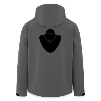Jeweler neck stand with pearl necklace and diamond - Men’s Recycled Softshell Jacket by Stanley/Stella - anthracite - Back - AI Model Male 185 light (185cm)