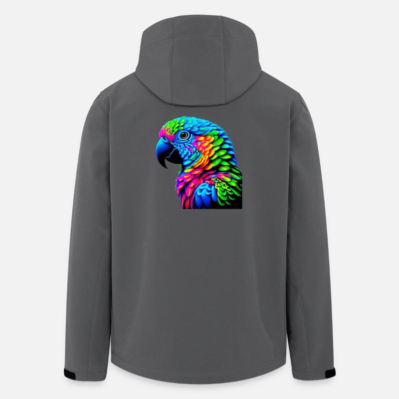 Papagei - Recycelte Männer Softshell-Jacke von Stanley/Stella - Anthrazit