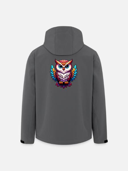 Owl - Men’s Recycled Softshell Jacket by Stanley/Stella - anthracite