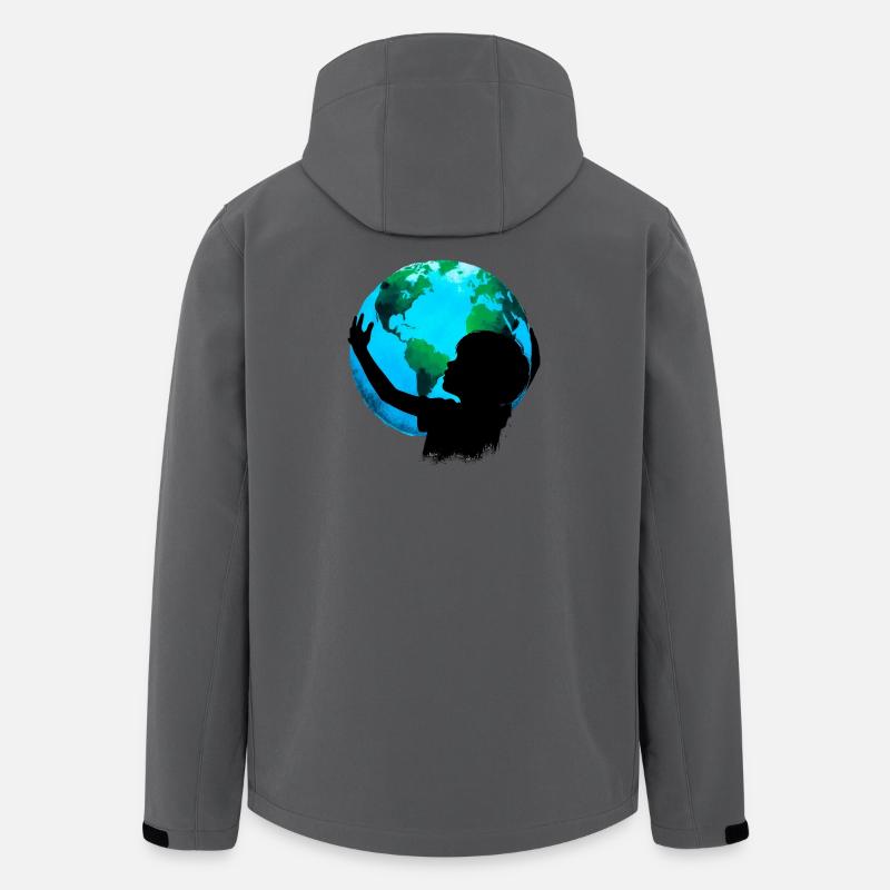 Planet Erde - Recycelte Männer Softshell-Jacke von Stanley/Stella - Anthrazit