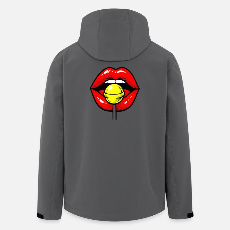 Lolli Lips - Recycelte Männer Softshell-Jacke von Stanley/Stella - Anthrazit