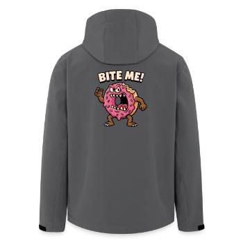 Aggressiver Donut Monster Design - Recycelte Männer Softshell-Jacke von Stanley/Stella - Anthrazit - Hinten - AI Model Male 185 light (185cm)