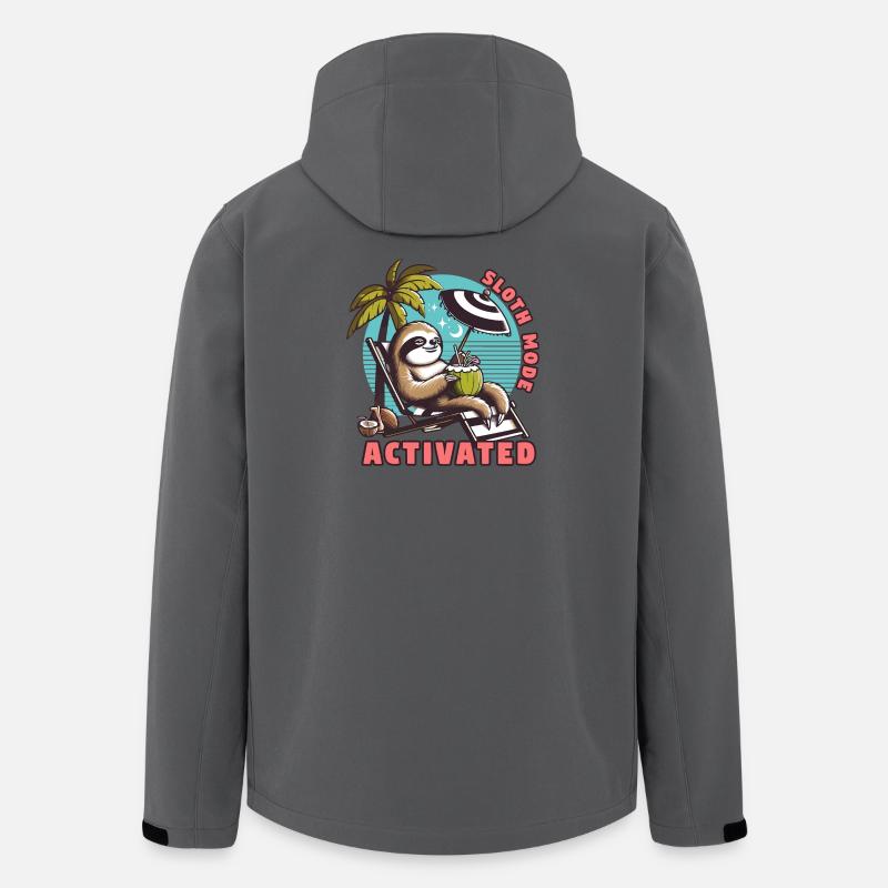 Faultiermodus - Sloth Mode Activated Faultier Rela - Men’s Recycled Softshell Jacket by Stanley/Stella - anthracite