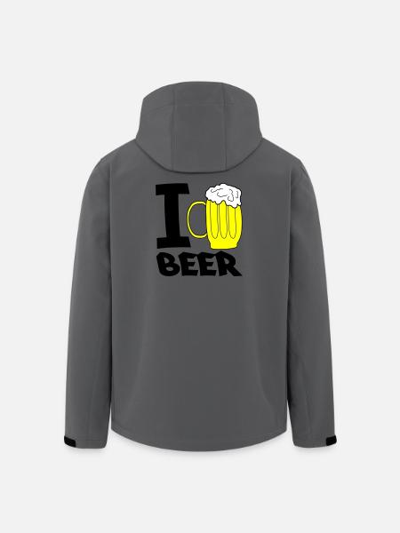 Yellow Beer Mug Sketch - Men’s Recycled Softshell Jacket by Stanley/Stella - anthracite