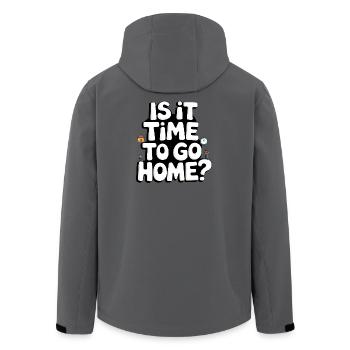 Is It Time To Go Home? Travel Graphic - Men’s Recycled Softshell Jacket by Stanley/Stella - anthracite - Back - AI Model Male 185 light (185cm)
