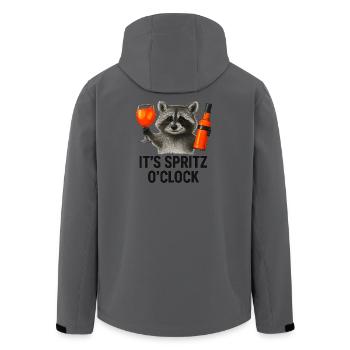 It's Spritz O'Clock Waschbär Party Geschenkidee - Recycelte Männer Softshell-Jacke von Stanley/Stella - Anthrazit - Hinten - AI Model Male 185 light (185cm)