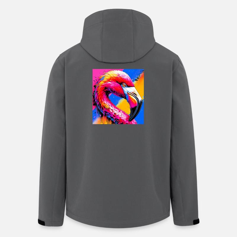 flamingo - Men’s Recycled Softshell Jacket by Stanley/Stella - anthracite