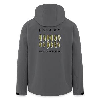 JUSTE UN GARÇON QUI ADORE LES CORNICHONS - Essiggurken - Veste softshell homme en polyester recyclé Stanley/Stella - charbon - Dos - AI Model Male 185 light (185cm)