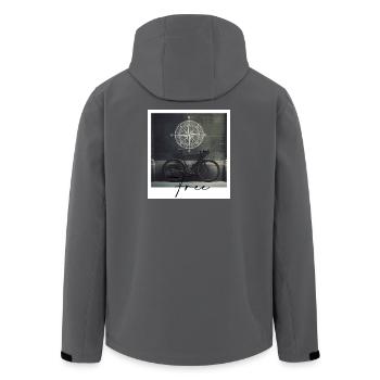 Bike - Men’s Recycled Softshell Jacket by Stanley/Stella - anthracite - Back - AI Model Male 185 light (185cm)