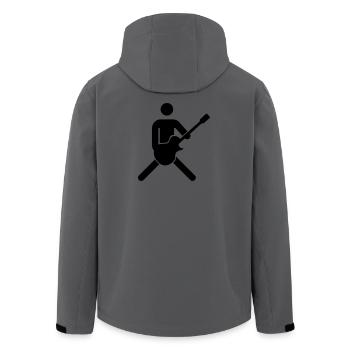 gitarrist bassist - Men’s Recycled Softshell Jacket by Stanley/Stella - anthracite - Back - AI Model Male 185 light (185cm)