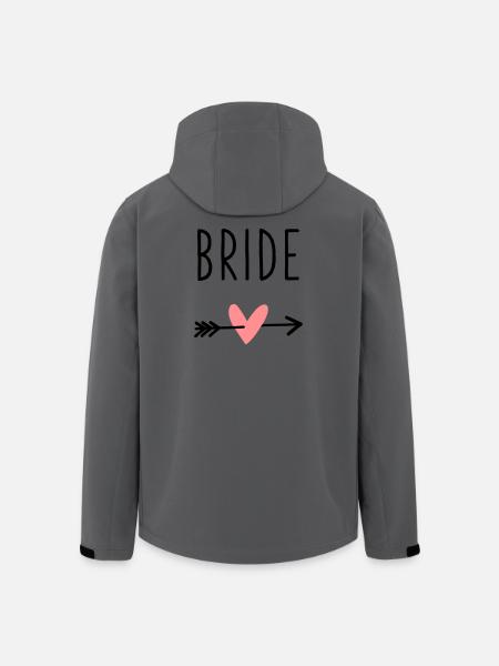 Bride heart cupid arrow bachelor party - Men’s Recycled Softshell Jacket by Stanley/Stella - anthracite
