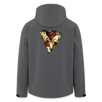 Pizza Margarita Pizza Baker Pizza Slice - Men’s Recycled Softshell Jacket by Stanley/Stella - anthracite - Back - AI Model Male 185 light (185cm)
