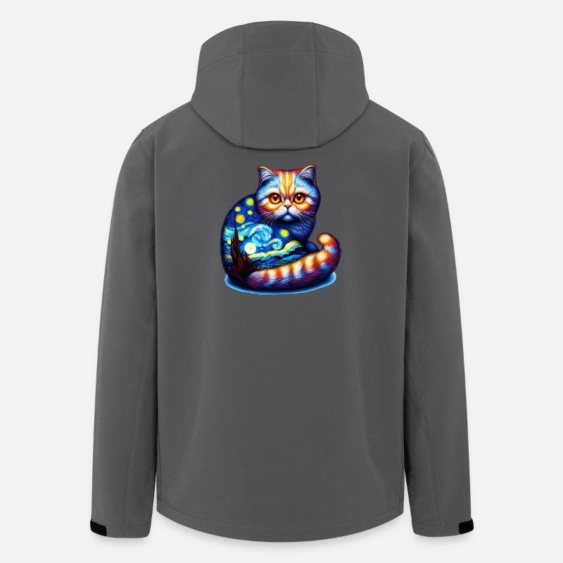 Chat - Veste softshell homme en polyester recyclé Stanley/Stella - charbon