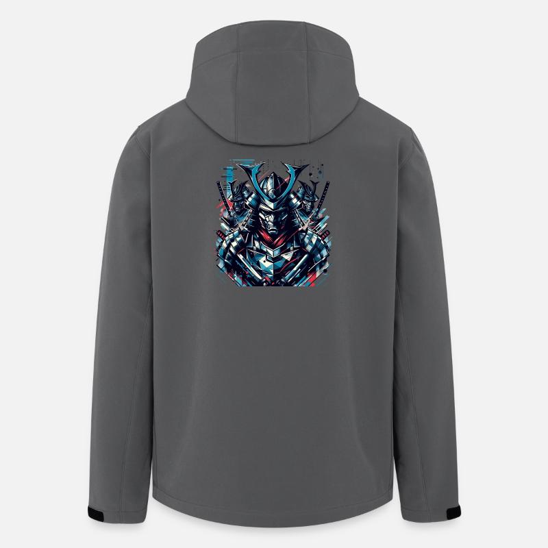 Futuristic Samurai Warrior Illustration - Men’s Recycled Softshell Jacket by Stanley/Stella - anthracite