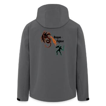 Dragon Fighter - Men’s Recycled Softshell Jacket by Stanley/Stella - anthracite - Back - AI Model Male 185 light (185cm)