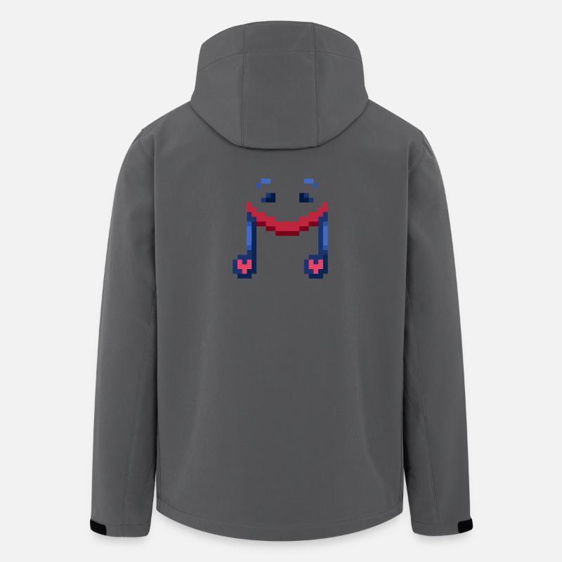 Smiling Musical Note Pixel Art - Men’s Recycled Softshell Jacket by Stanley/Stella - anthracite