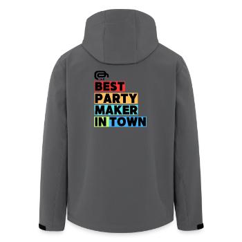 Bester Partymacher  / Best Party Maker in Town - Recycelte Männer Softshell-Jacke von Stanley/Stella - Anthrazit - Hinten - AI Model Male 185 light (185cm)